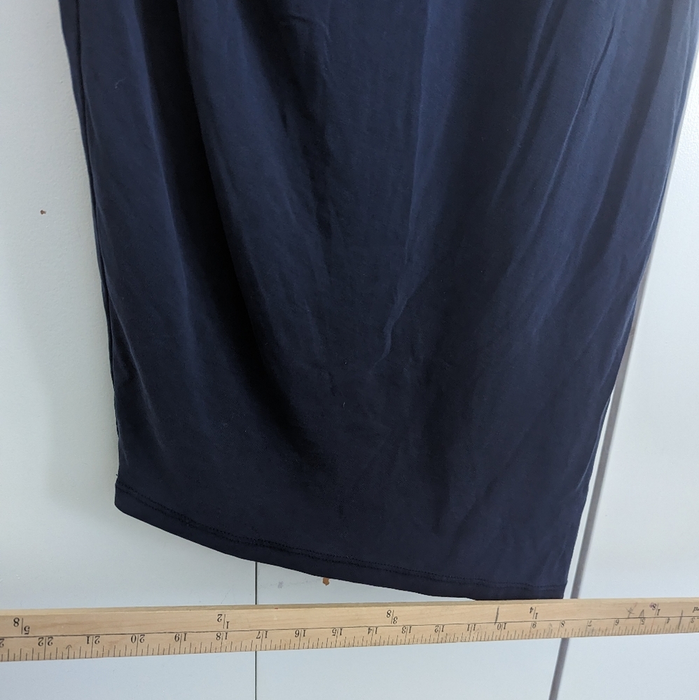 Navy Blue A-Line Dress - Picture 7 of 11